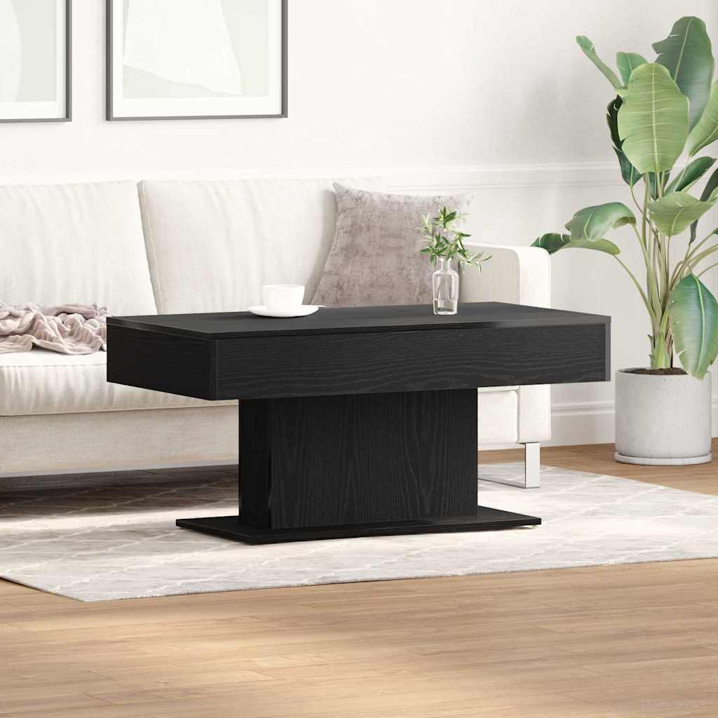 Kaffebord Svart Eik 96 X 50 X 45 Cm Konstruert Tre