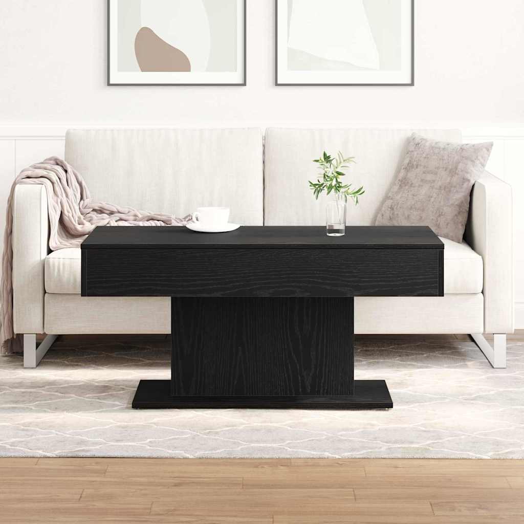 Kaffebord Svart Eik 96 X 50 X 45 Cm Konstruert Tre