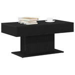 Kaffebord Svart Eik 96 X 50 X 45 Cm Konstruert Tre