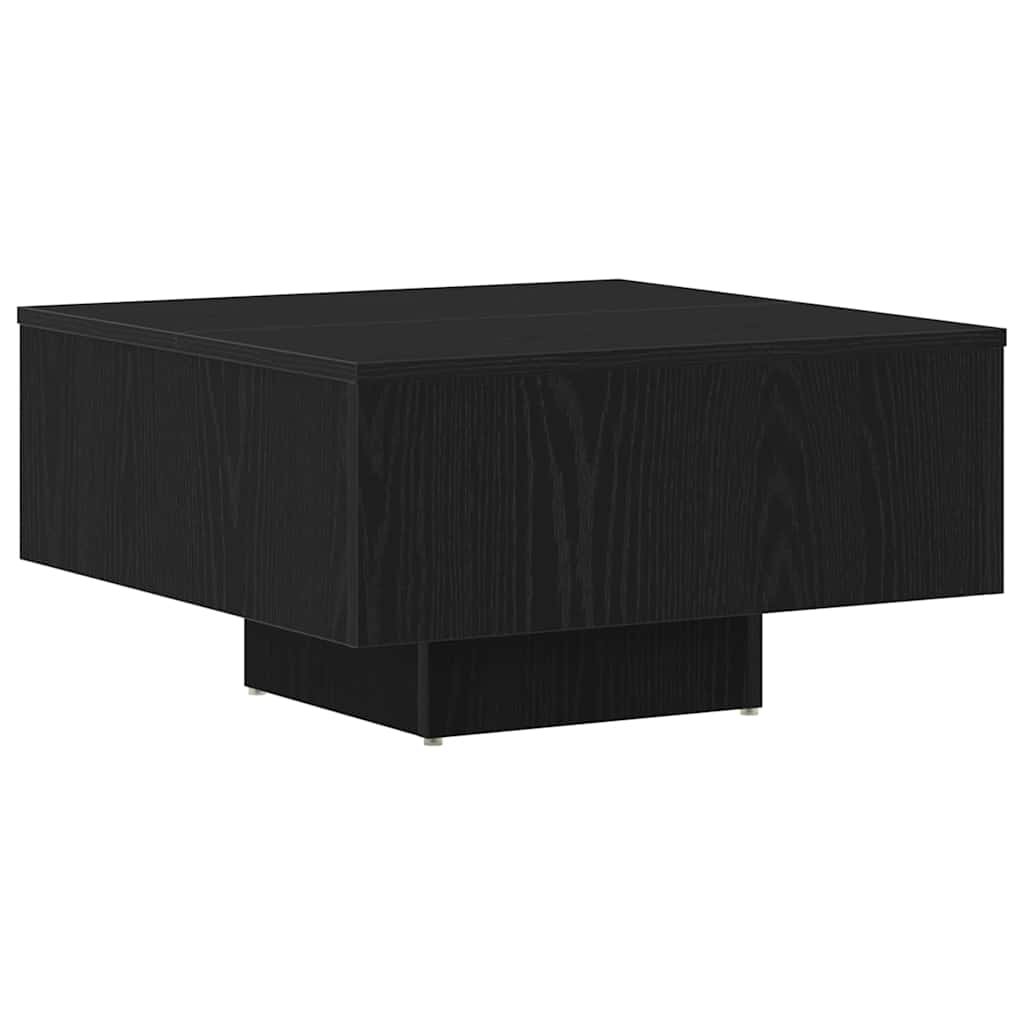 Kaffebord Svart Eik 60 X 60 X 31,5 Cm Konstruert Tre