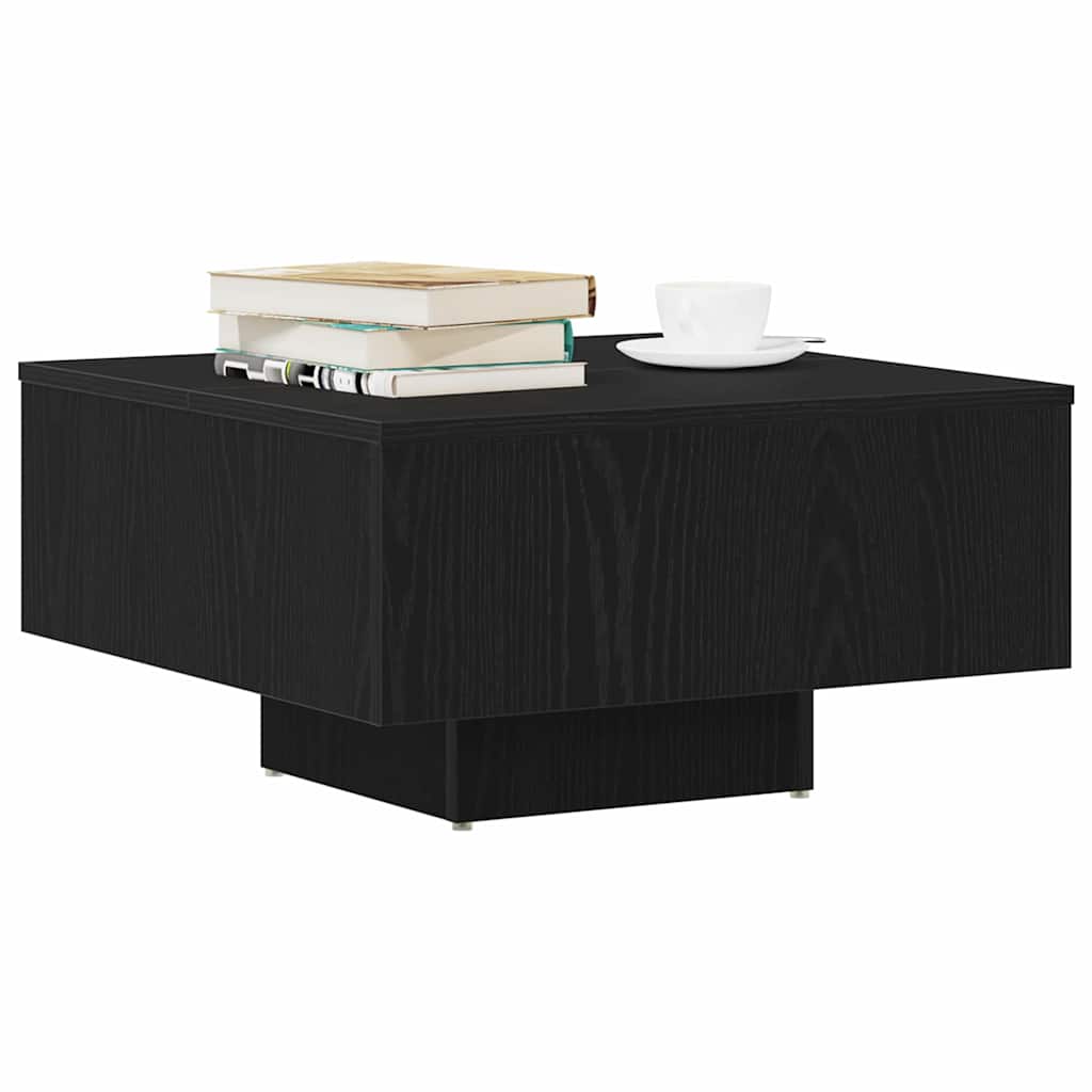 Kaffebord Svart Eik 60 X 60 X 31,5 Cm Konstruert Tre