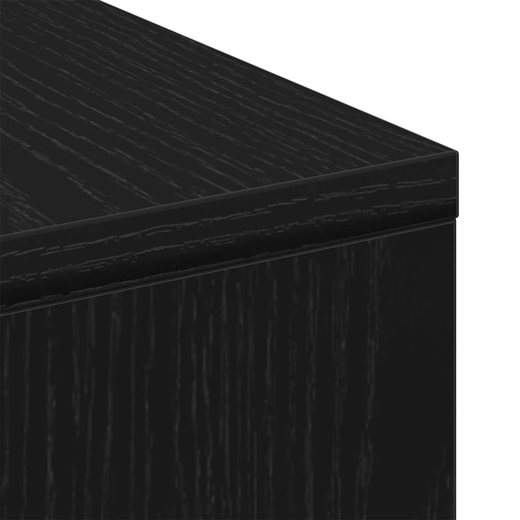 Kaffebord Svart Eik 90 X 90 X 28 Cm Konstruert Tre