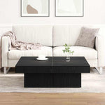 Kaffebord Svart Eik 90 X 90 X 28 Cm Konstruert Tre