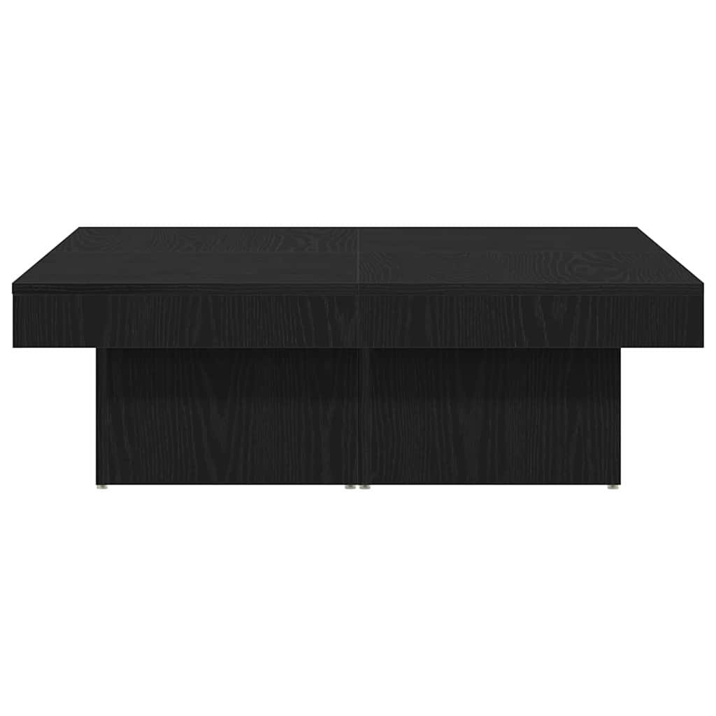 Kaffebord Svart Eik 90 X 90 X 28 Cm Konstruert Tre
