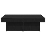 Kaffebord Svart Eik 90 X 90 X 28 Cm Konstruert Tre