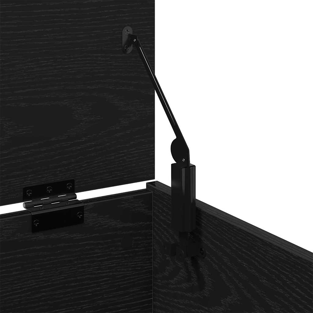 Lagringsboks Svart Eik 84 X 42 X 46 Cm Konstruert Tre