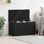 Lagringsboks Svart Eik 84 X 42 X 46 Cm Konstruert Tre