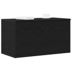 Lagringsboks Svart Eik 84 X 42 X 46 Cm Konstruert Tre