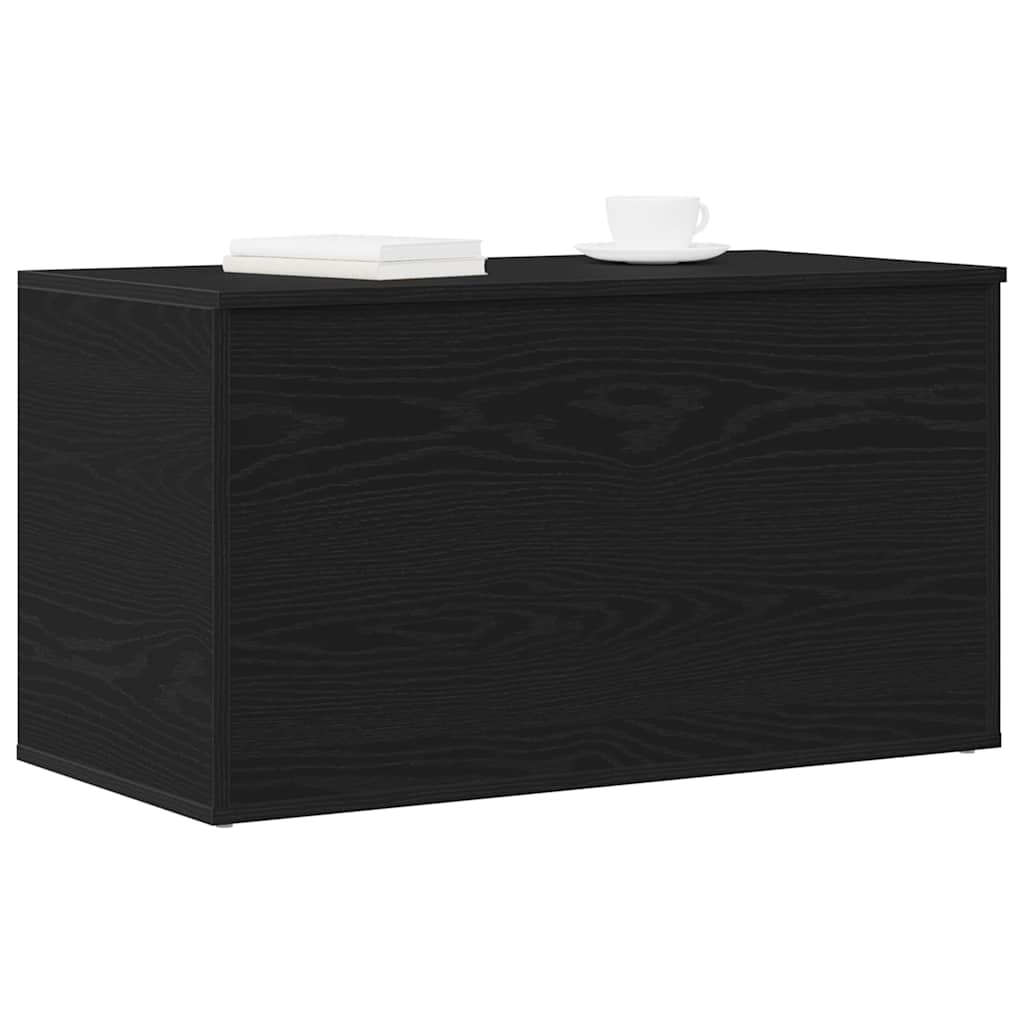 Lagringsboks Svart Eik 84 X 42 X 46 Cm Konstruert Tre