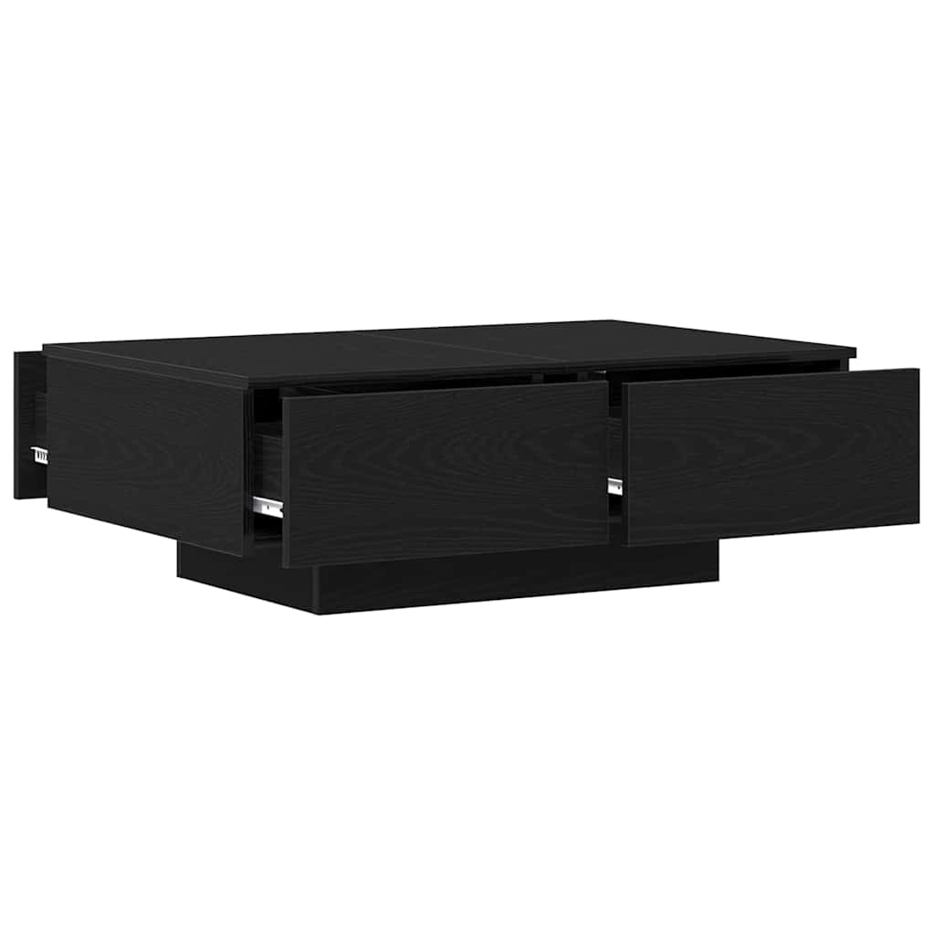 Kaffebord Svart Eik 90 X 60 X 31 Cm Konstruert Tre