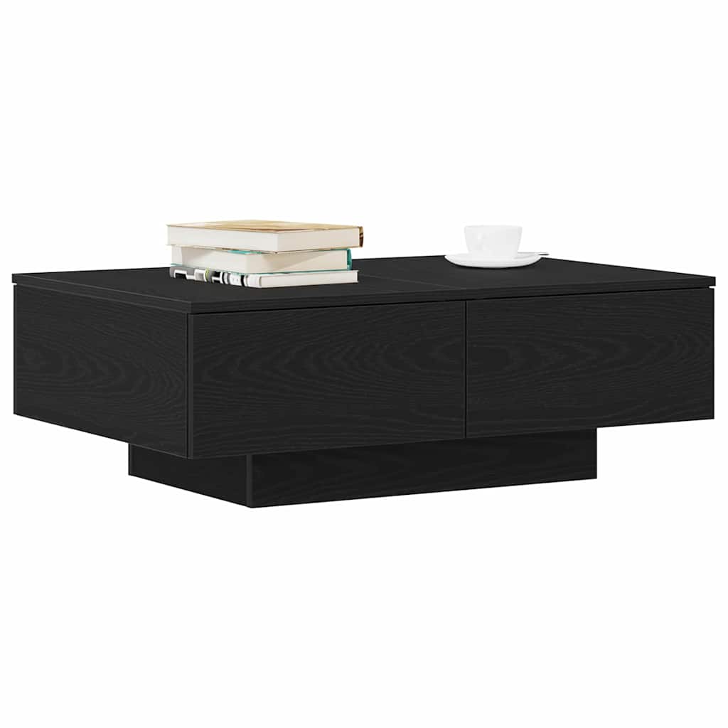 Kaffebord Svart Eik 90 X 60 X 31 Cm Konstruert Tre