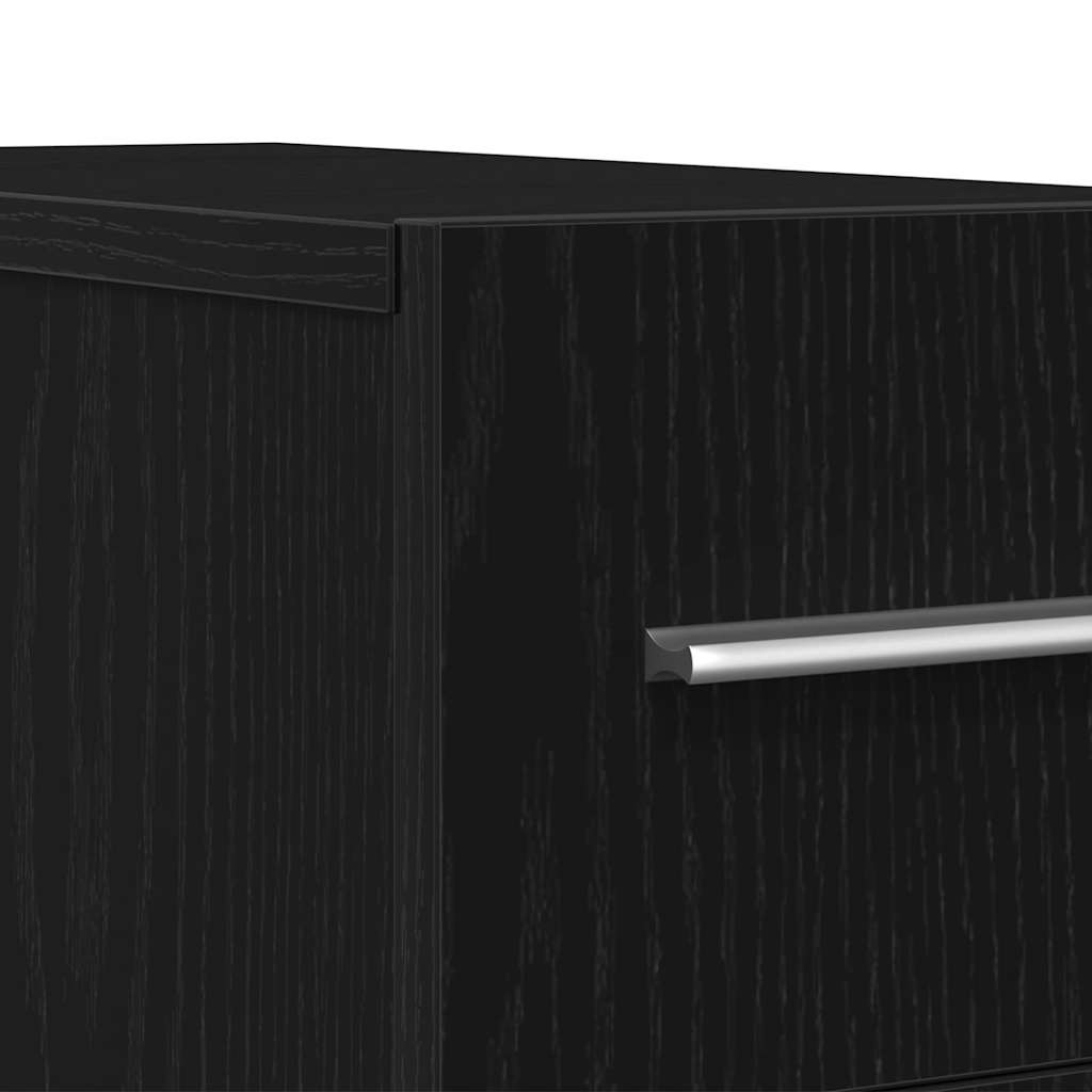 Apoteker Skap Svart Eik 20 X 45,5 X 60 Cm Konstruert Tre
