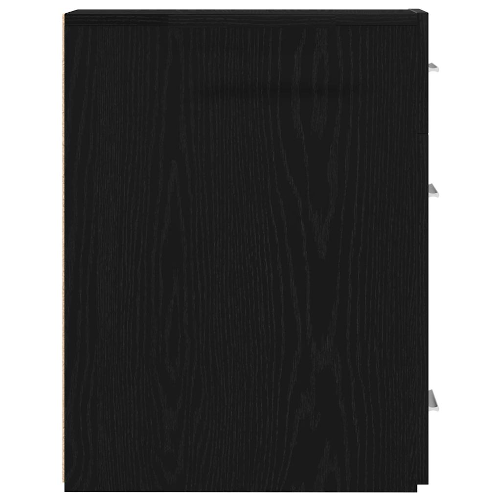 Apoteker Skap Svart Eik 20 X 45,5 X 60 Cm Konstruert Tre