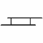 Veggmontert Tv-Hylle Svart Eik 125 X 18 X 23 Cm Konstruert Tre