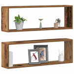 Vegghyller 2 Pcs Gammelt Tre 80 X 15 X 26 Cm Konstruert Tre