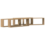 Vegghyller 4 Pcs Kunstnerisk Eik 80 X 15 X 26 Cm Konstruert Tre