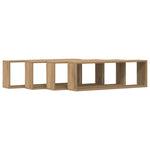 Vegghyller 4 Pcs Kunstnerisk Eik 80 X 15 X 26 Cm Konstruert Tre