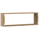 Vegghyller 4 Pcs Kunstnerisk Eik 80 X 15 X 26 Cm Konstruert Tre