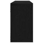 Vegghyller 2 Pcs Svart Eik 80 X 15 X 26 Cm Konstruert Tre