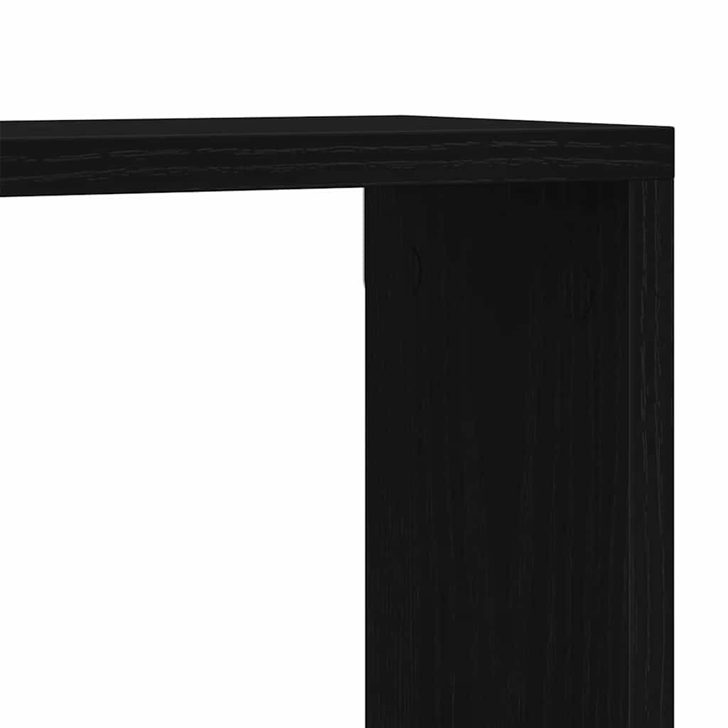 Vegghyller 2 Pcs Svart Eik 60 X 15 X 23 Cm Konstruert Tre