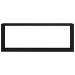 Vegghyller 2 Pcs Svart Eik 60 X 15 X 23 Cm Konstruert Tre
