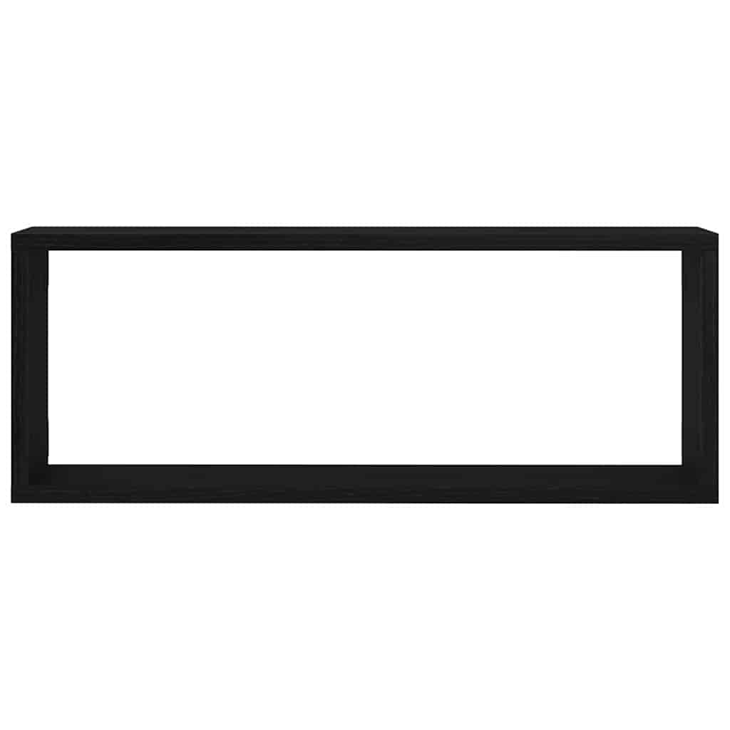 Vegghyller 2 Pcs Svart Eik 60 X 15 X 23 Cm Konstruert Tre