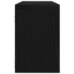Vegghyller 2 Pcs Svart Eik 60 X 15 X 23 Cm Konstruert Tre