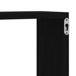 Vegghylle Med Hylle Svart Eik 76 X 15 X 53 Cm Konstruert Tre