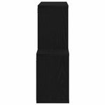 Vegghylle Med Hylle Svart Eik 76 X 15 X 53 Cm Konstruert Tre