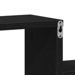 Vegghylle Med Hylle Svart Eik 80 X 15 X 78,5 Cm Konstruert Tre
