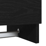 Garderobeskap Svart Eik 100 X 32,5 X 35 Cm Konstruert Tre