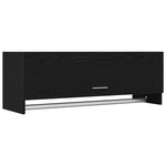 Garderobeskap Svart Eik 100 X 32,5 X 35 Cm Konstruert Tre