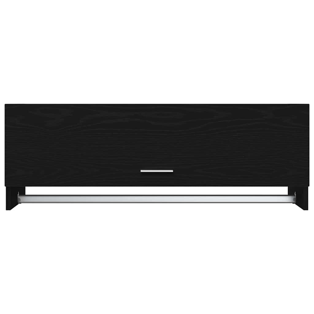 Garderobeskap Svart Eik 100 X 32,5 X 35 Cm Konstruert Tre