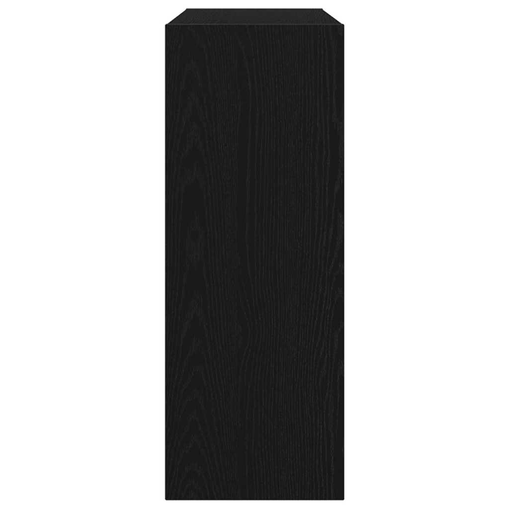 Konsollbord Svart Eik 105 X 30 X 80 Cm Konstruert Tre