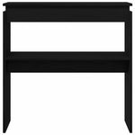 Konsollbord Svart Eik 80 X 30 X 80 Cm Konstruert Tre