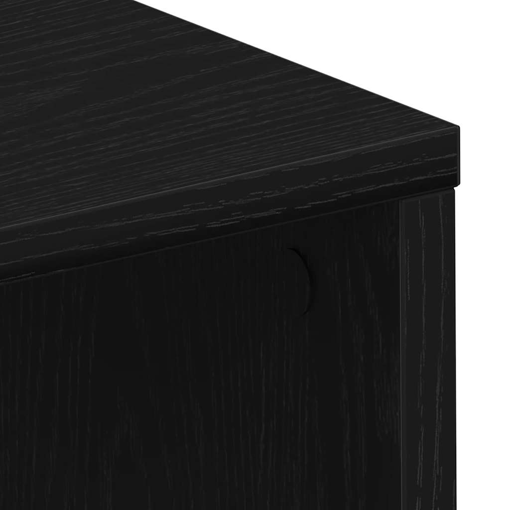 Skrivebord Svart Eik 102,5 X 35 X 75 Cm Konstruert Tre
