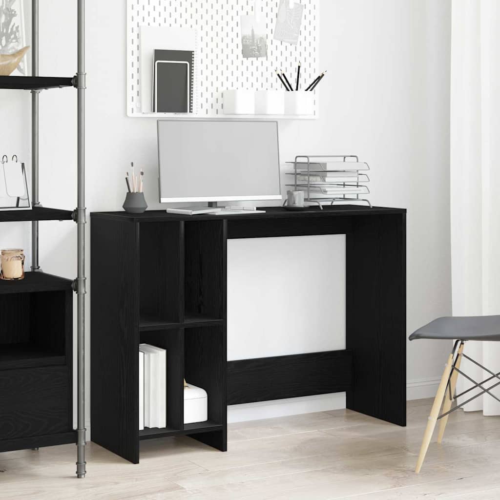 Skrivebord Svart Eik 102,5 X 35 X 75 Cm Konstruert Tre