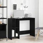 Skrivebord Svart Eik 102,5 X 35 X 75 Cm Konstruert Tre