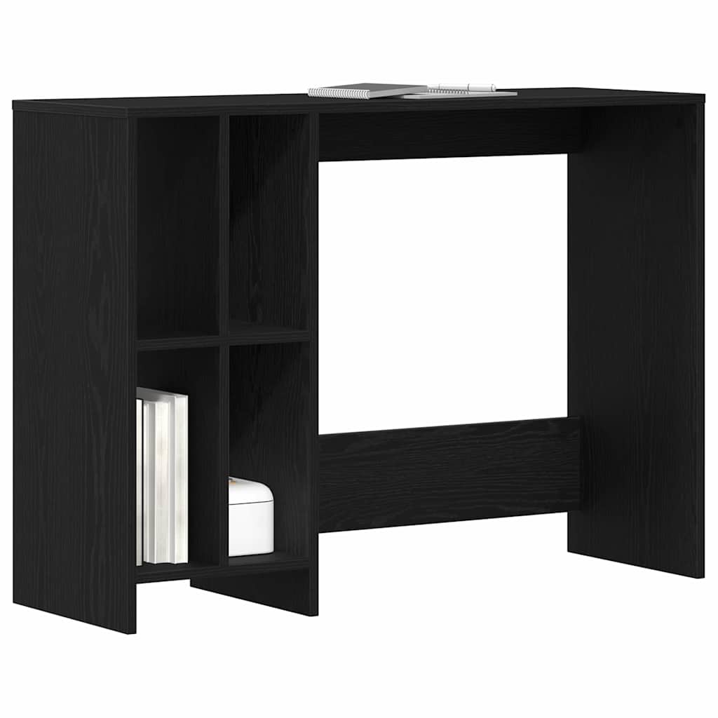 Skrivebord Svart Eik 102,5 X 35 X 75 Cm Konstruert Tre