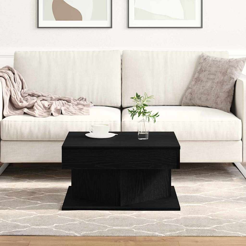 Kaffebord Svart Eik 57 X 57 X 30 Cm Konstruert Tre