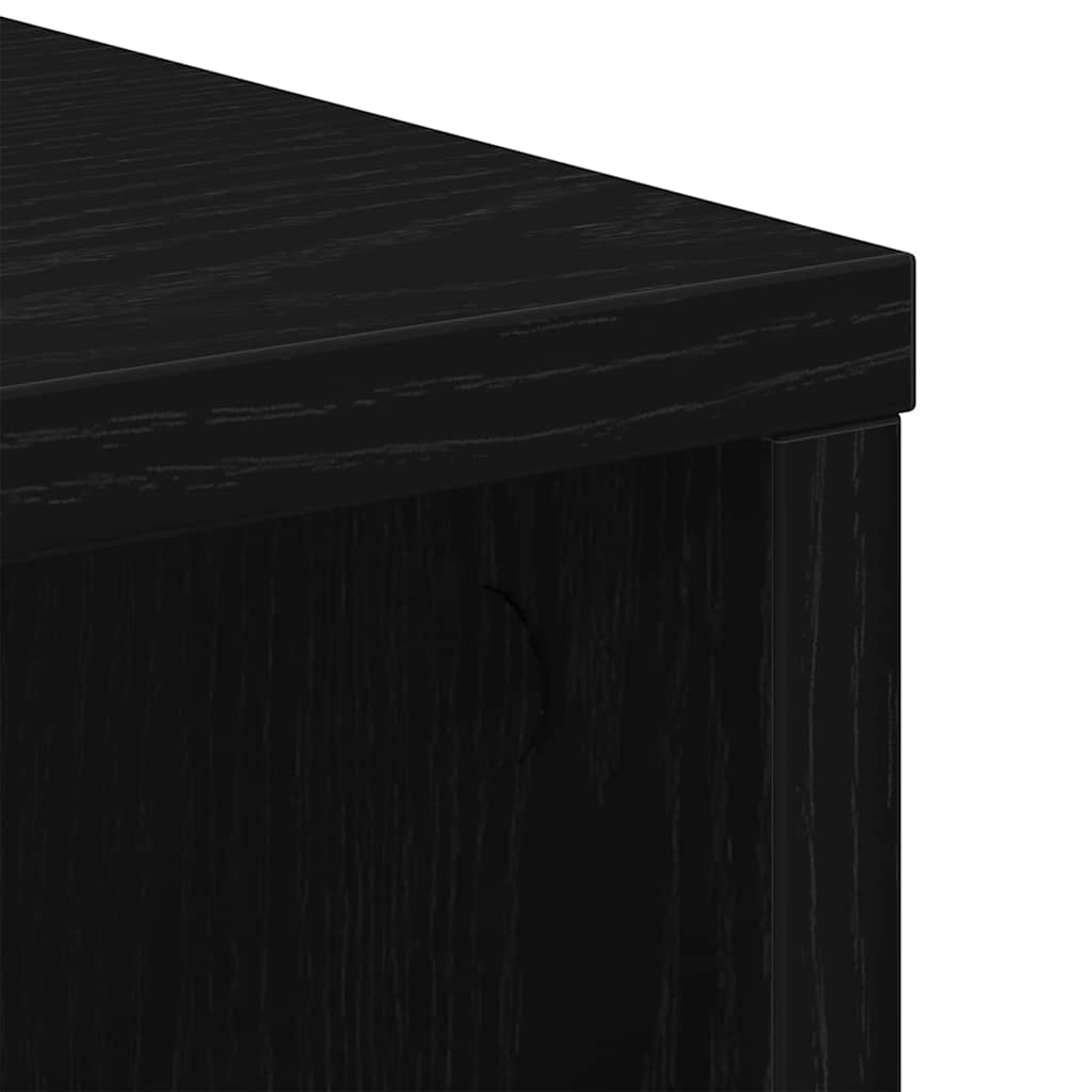 Oppbevaringsskap Svart Eik 60 X 53 X 72,5 Cm Konstruert Tre