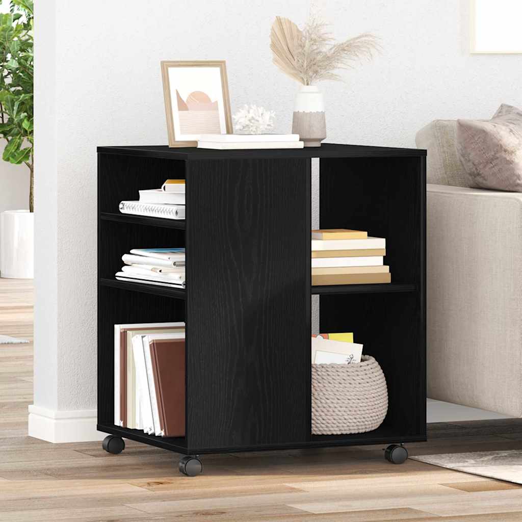 Oppbevaringsskap Svart Eik 60 X 53 X 72,5 Cm Konstruert Tre