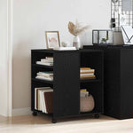 Oppbevaringsskap Svart Eik 60 X 53 X 72,5 Cm Konstruert Tre