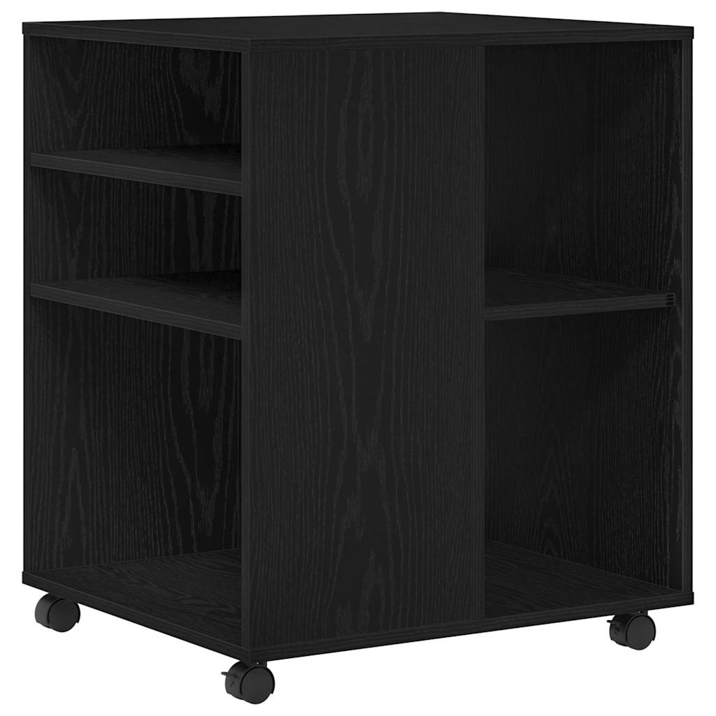 Oppbevaringsskap Svart Eik 60 X 53 X 72,5 Cm Konstruert Tre