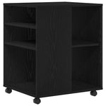 Oppbevaringsskap Svart Eik 60 X 53 X 72,5 Cm Konstruert Tre