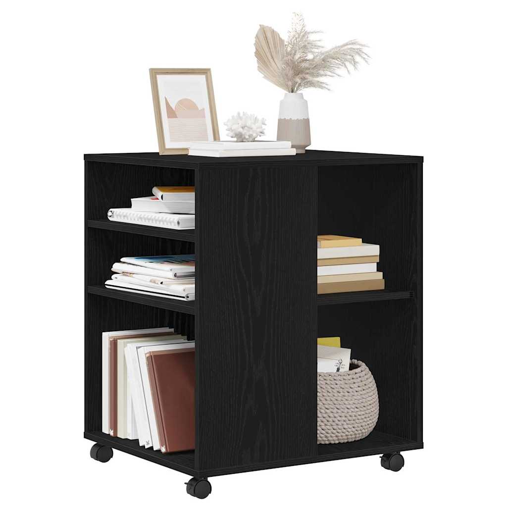 Oppbevaringsskap Svart Eik 60 X 53 X 72,5 Cm Konstruert Tre