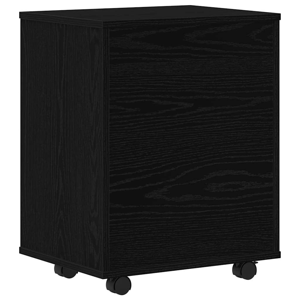 Oppbevaringsskap Svart Eik 46 X 36 X 59 Cm Konstruert Tre
