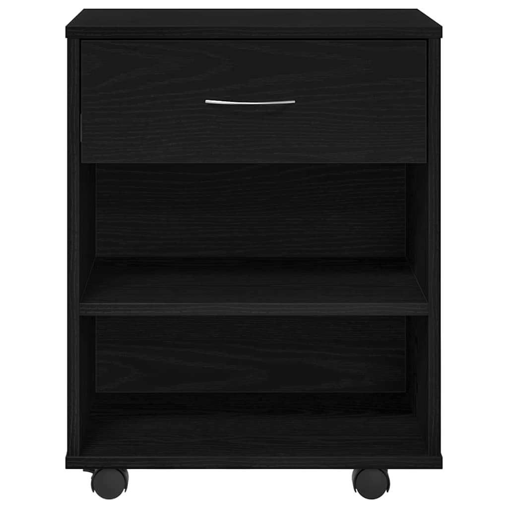 Oppbevaringsskap Svart Eik 46 X 36 X 59 Cm Konstruert Tre