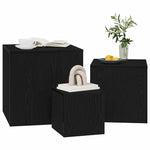 Nesting Bord 3 Pcs Svart Eik 45 X 45 X 45 Cm Konstruert Tre