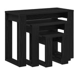 Nesting Bord 3 Pcs Svart Eik 61 X 28 X 47 Cm Konstruert Tre